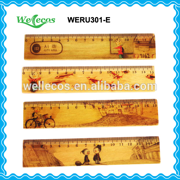 Buy 20cm Wooden Pain Scale Ruler from Ningbo Wellecos Stationery & Gift ...