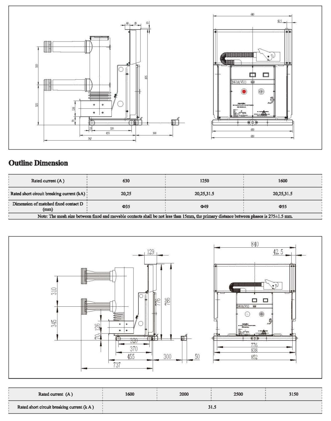 Buy 24kv Medium Voltage Handcart Type Vacuum Circuit Breaker Vcb from ...