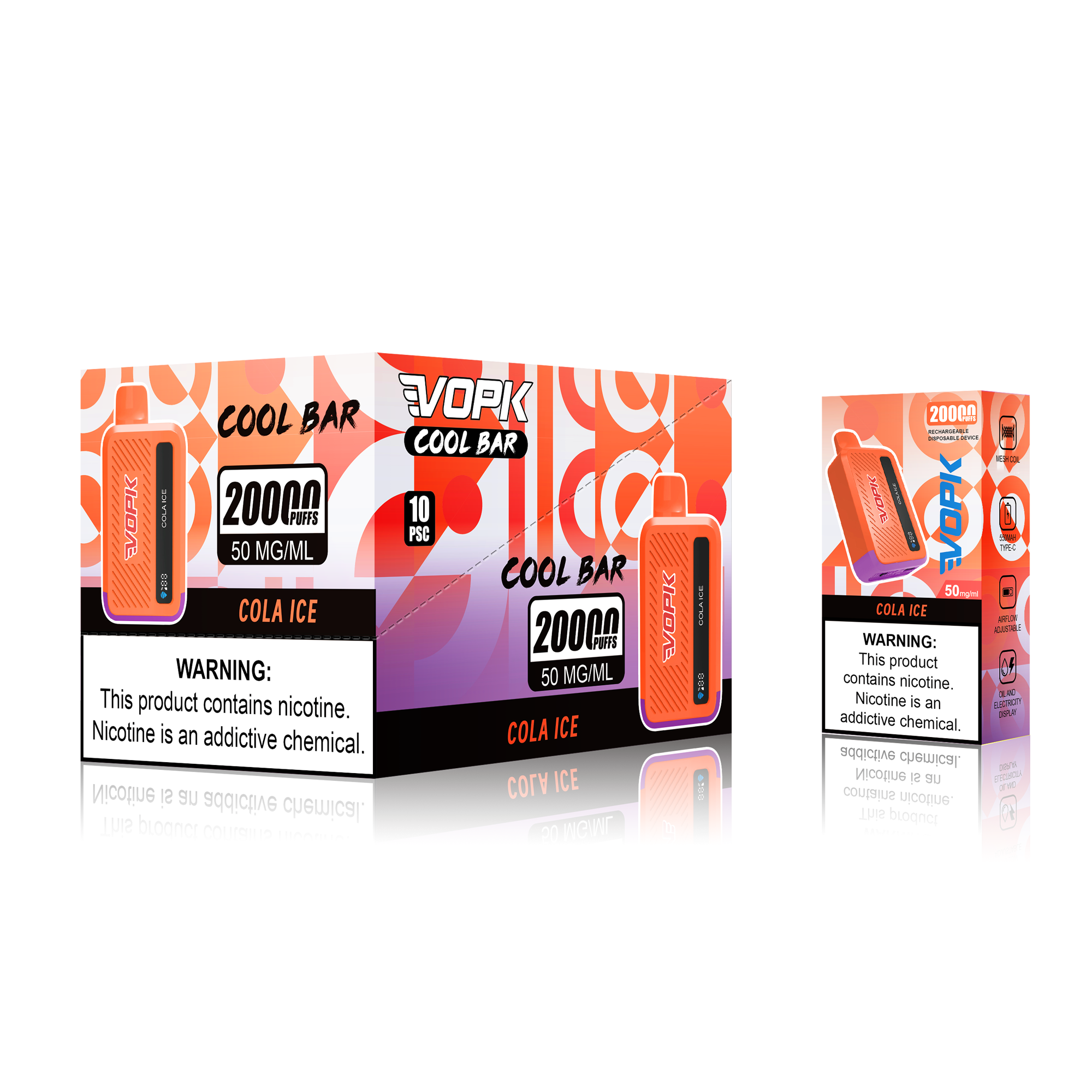 Buy Vopk Cool Bar 20k Puffs Wholesale Disposable E Cigarette Vape 18ml E-juice,  With Digital Screen Vaper from PaphosVape, China