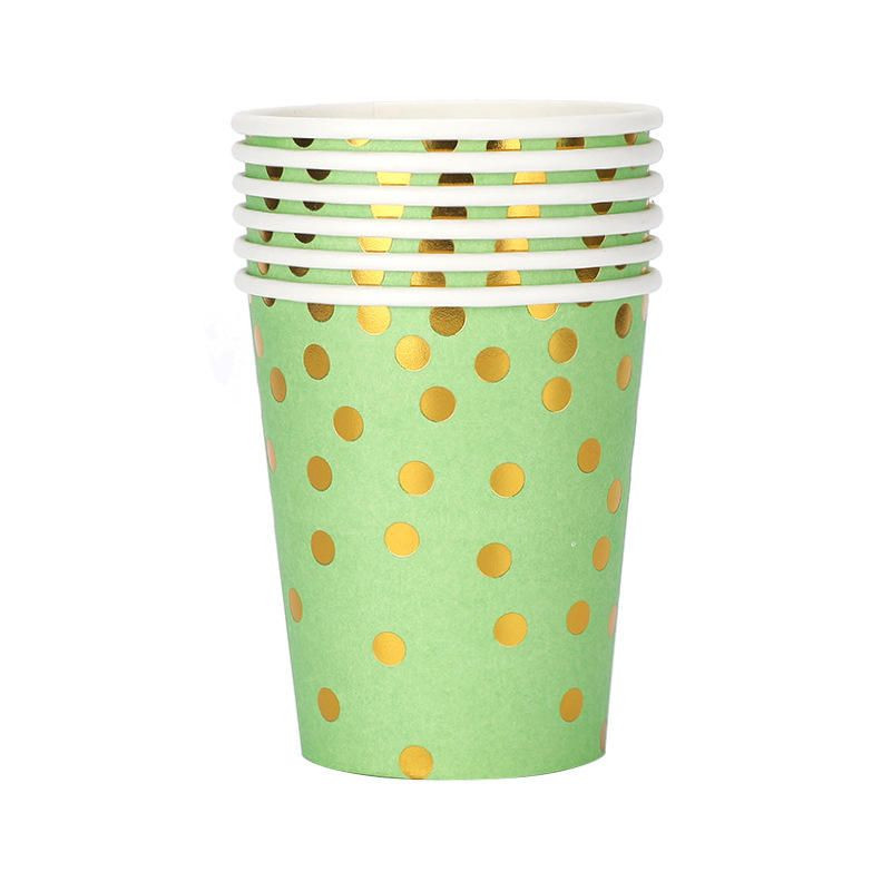 Buy Biodegradable Custom Printed Single Double Wall Green Paper Cup ...