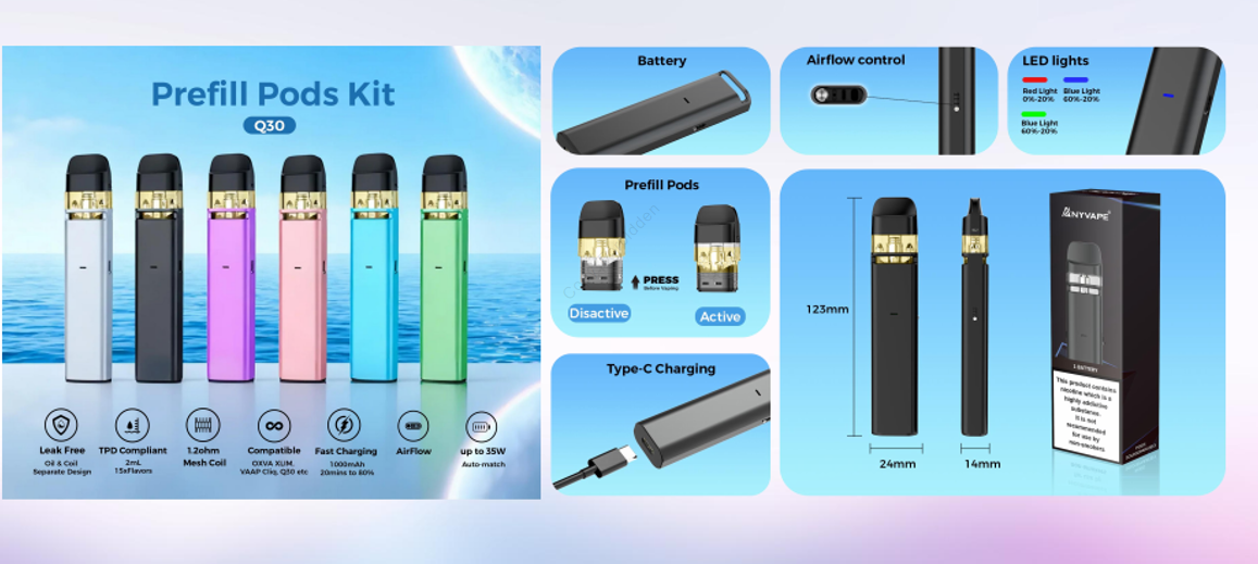 Buy Wholesale 5-35w Prefilled Vape Pod Kit 1000mah Fast Charging Battery  Smoke Cartridges from PaphosVape, China | Tradewheel.com
