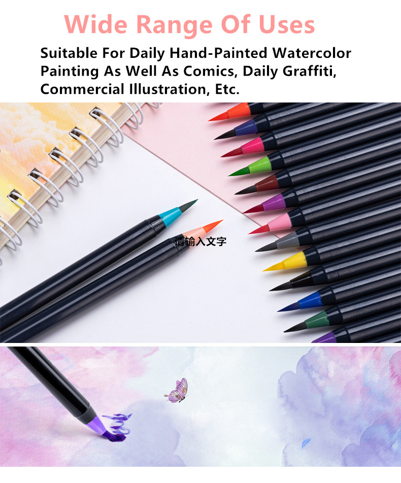 Buy 48colors Watercolor Markers(flexible Nylon Brush Tips)refillable Water  Blending Brush Paint Pen Art Supplies For Teen/kid/adult from Hefei Reiz  Innovative Tech. Co., Ltd., China