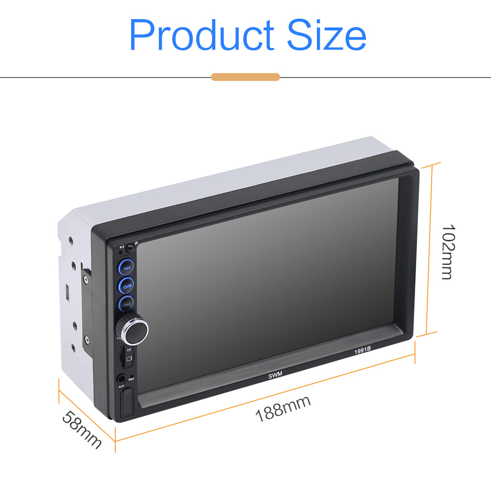 Buy 7 Inch Touchscreen Car Radio Double 2 Din Auto Radio Car Mp5 Player ...