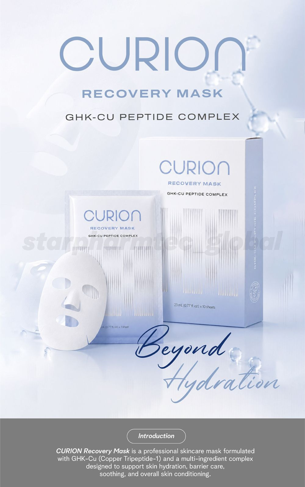 ghk cu mask Buy Curion Ghk-cu Copper Peptide Recovery Sheet | Skin Barrier Repair & Post-procedure Soothing calm