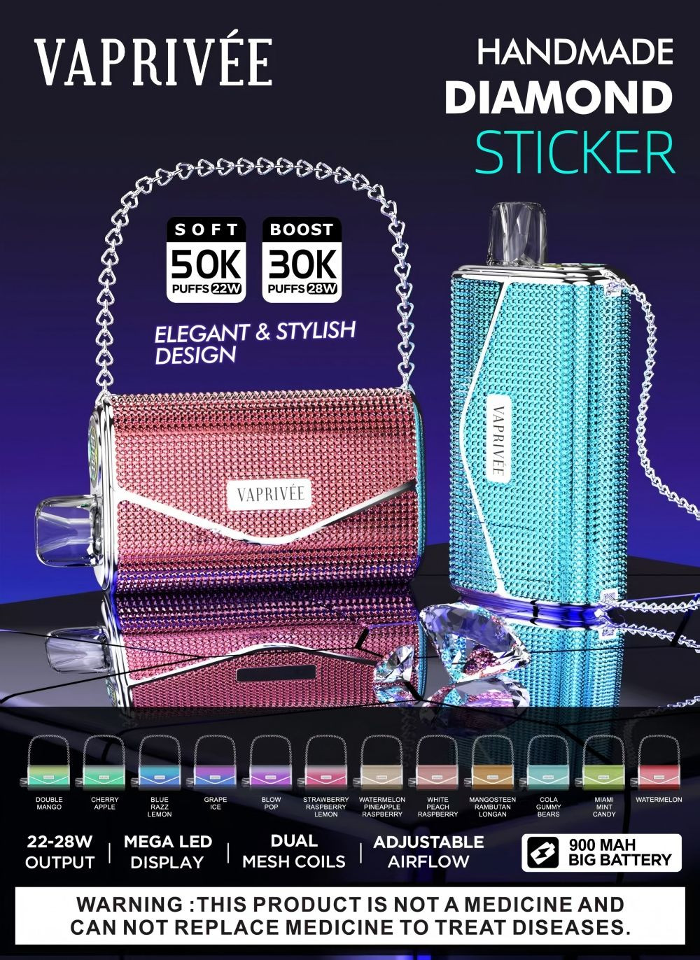 how to dispose of a vape properly Buy Diamond Vaprivee 50k Puff Disposable Vape Dual Mode 900 Mah Mega Led  Display Wholesale Vaper from PaphosVape, China