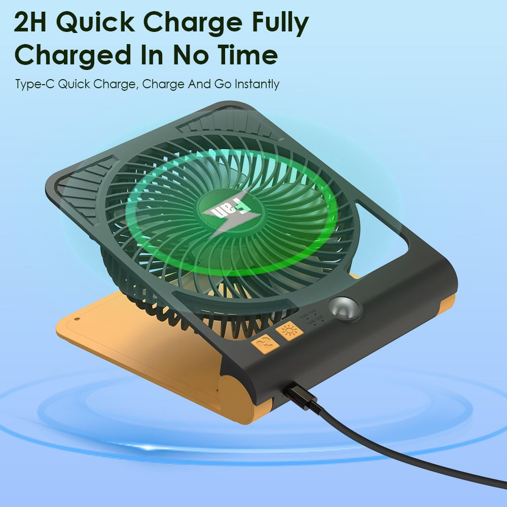 rechargeable solar fan