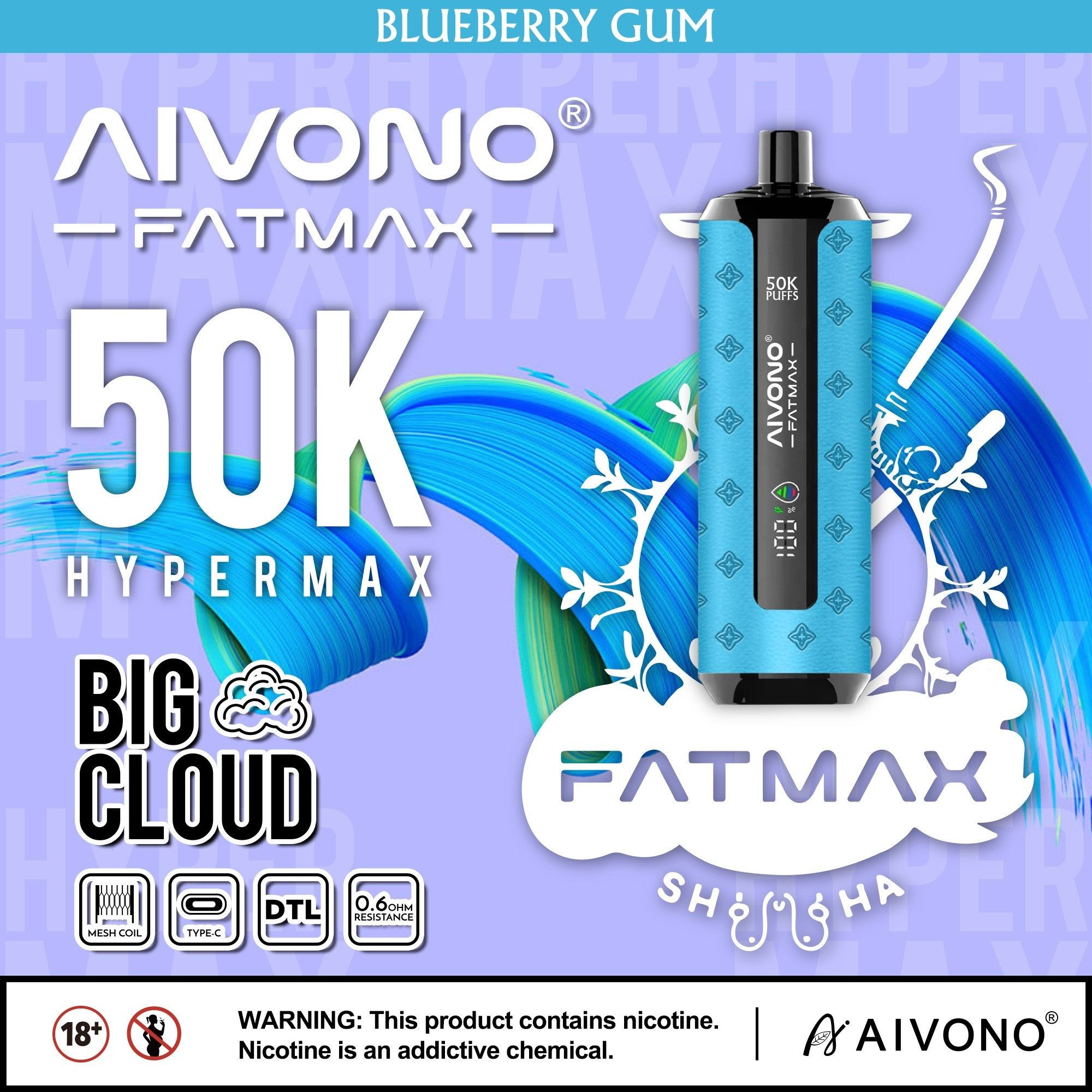 Buy Dtl Mtl Aim Fatmax 50000 Puffs Disposable Vape Pen Wholesale E-cigs 50k  from PaphosVape, China | Tradewheel.com