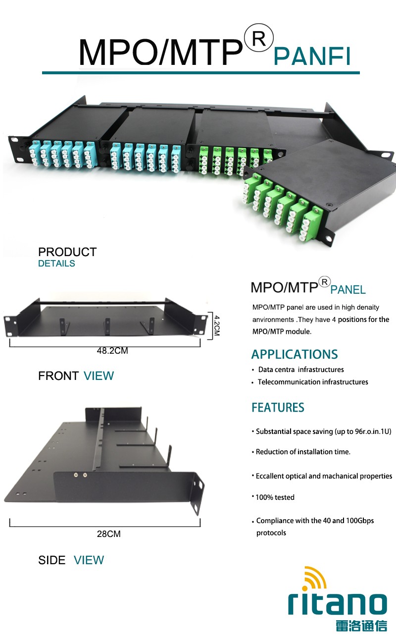 Buy Cores U Fiber Optic Mpo Mtp High Integration Patch Panel