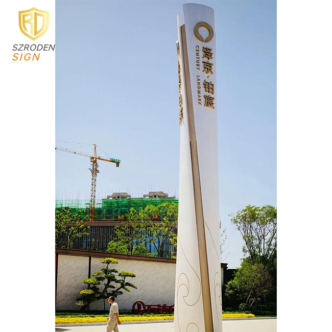 Standing Signage Structure Buy Aluminum Curved Outdoor Free Standing Signage Led Lighting ...