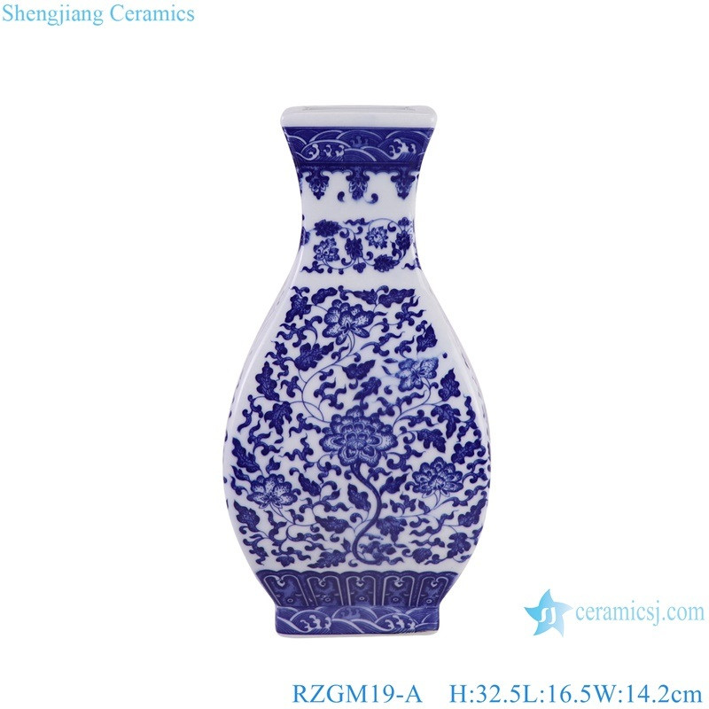 Buy Antique Blue And White Porcelain Underglazed Twisted Flower Pattern ...