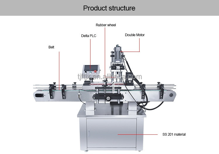 Buy Automatic Capping Machine Plastic Bottle 4 Wheels Capping Machine ...