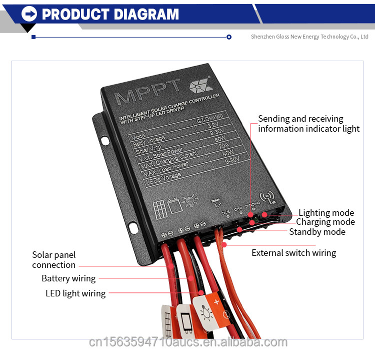 Buy Automatic Led Solar Street Light Mppt Solar Battery Charge ...