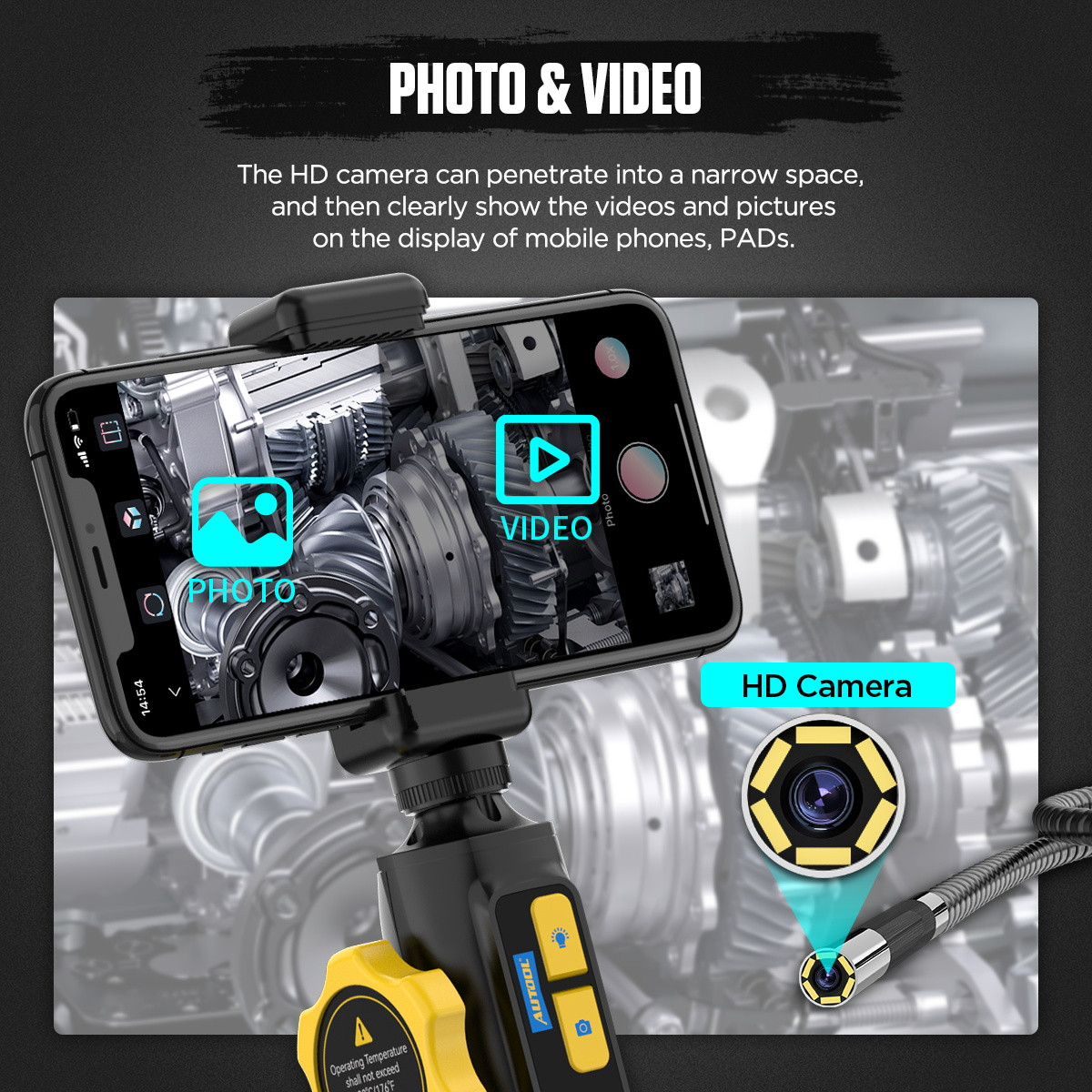 Buy Autool Svb302 Hd 1080p Smart Car Body And Engine Borescope ...