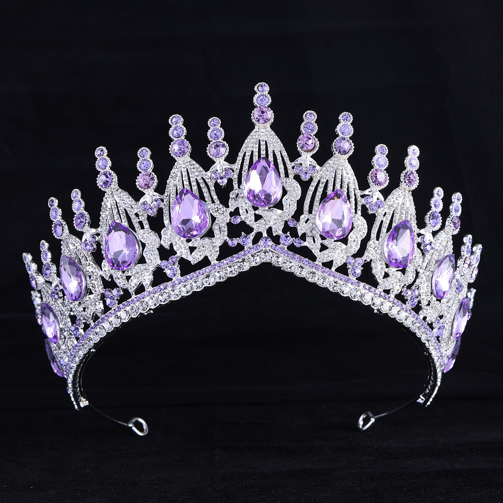 Buy Baroque Bridal Crown Ball Beauty Blue Red Green Jelly Color ...