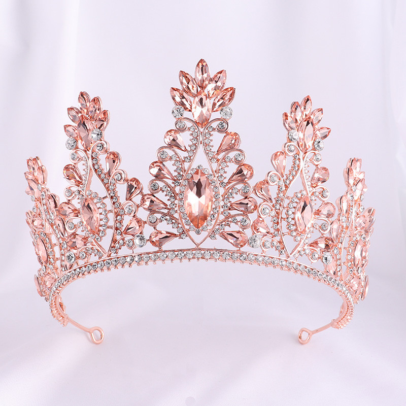 Buy Baroque Bride Crown Ball Beauty Pageant Blue Red Green Headdress ...