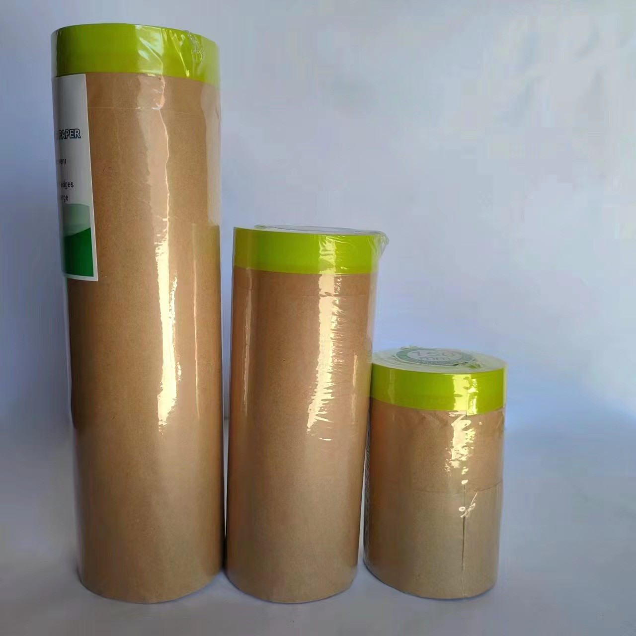 Buy Biodegradable Car Automotive Kraft Paper Masking Film Painters Masking Paper Tapes For