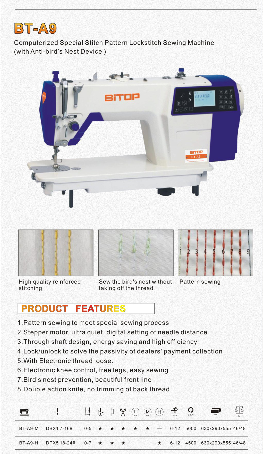 Buy Bitop Bt-9810-d4 High Speed Electric Direct Drive Single Needle  Lockstitch Sewing Machines Price Manufacturer Machine A Coudre from Taizhou  Bitop Machinery Co., Ltd., China | Tradewheel.com