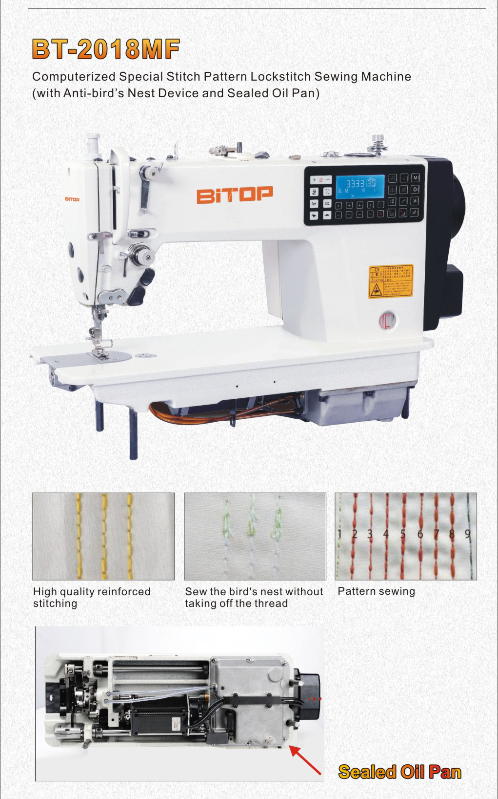 Buy Bitop Bt-9810-d4 High Speed Electric Direct Drive Single Needle  Lockstitch Sewing Machines Price Manufacturer Machine A Coudre from Taizhou  Bitop Machinery Co., Ltd., China | Tradewheel.com