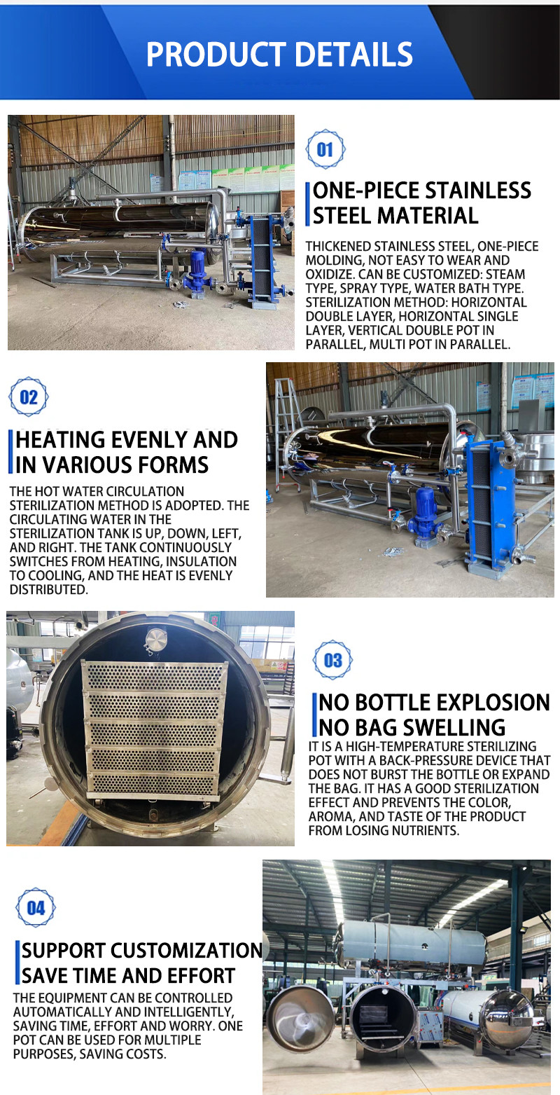 Meat Retort Machine Buy Ce New Horizontal Pressure Retort Sterilization Pot Meat Retort ...