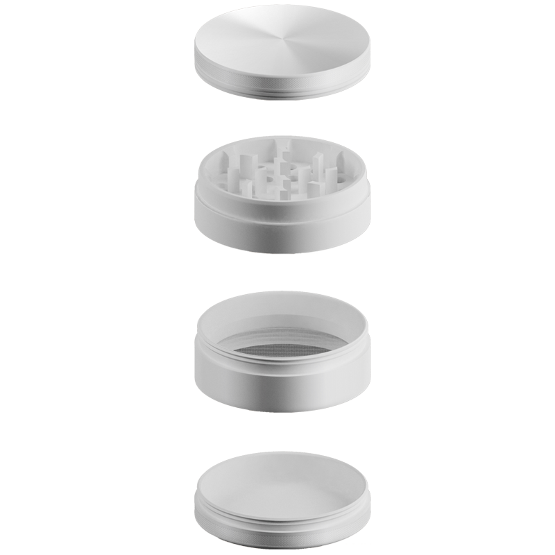 White Ceramic Herb Grinder + Jar – ECOVIBE