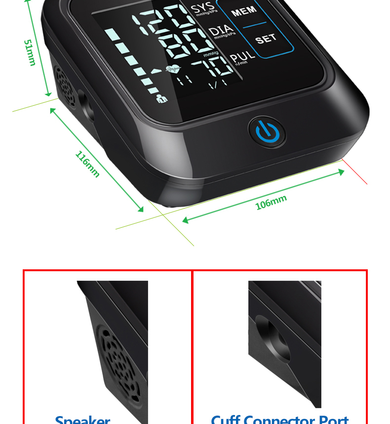 China Customized Smartheart Digital Blood Pressure Monitor