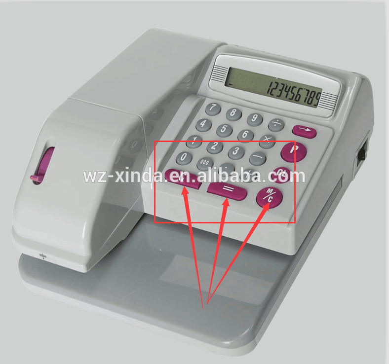 Buy Check Writer Cheque Writing Machine from Longgang Xinda Electronic ...