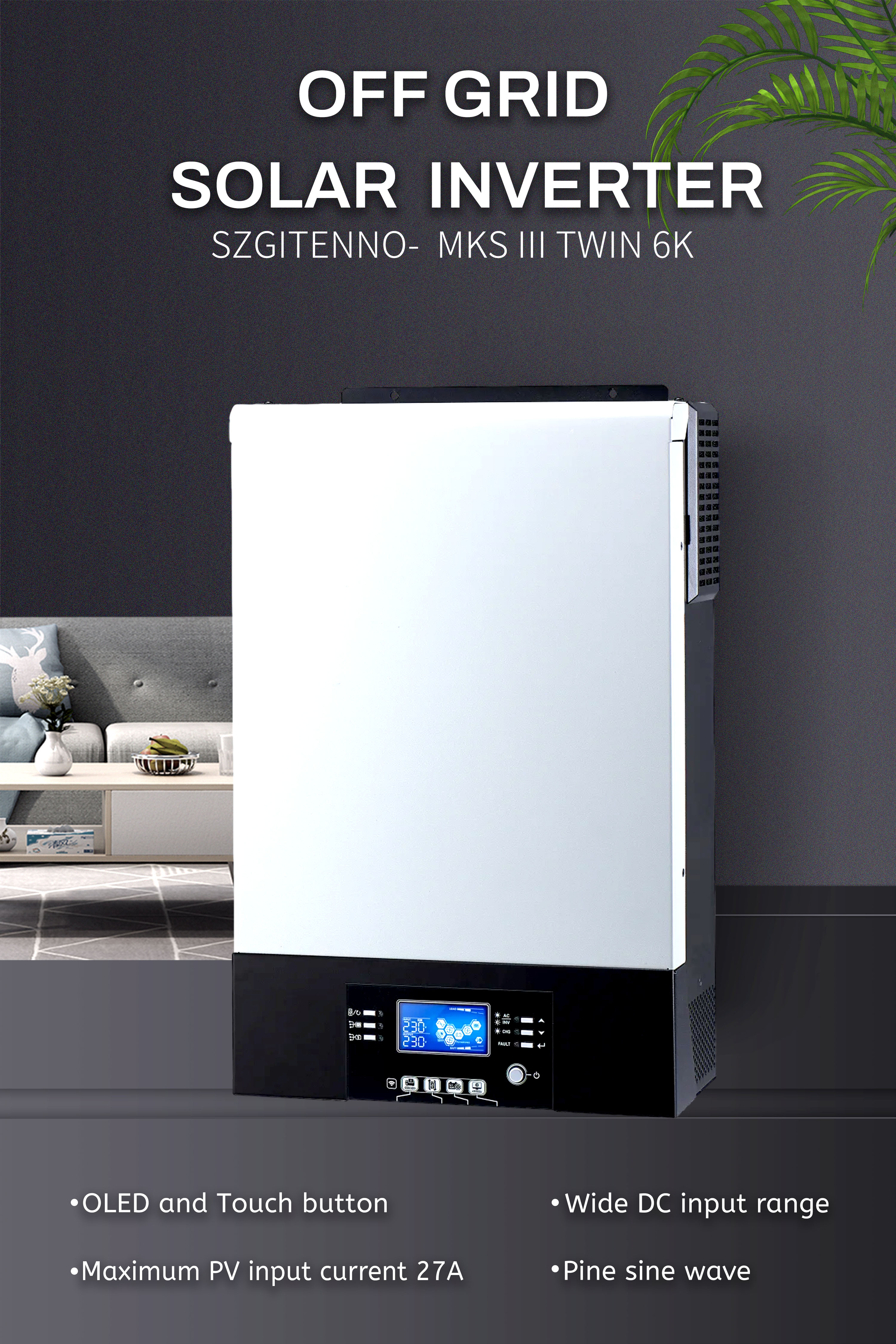 W Solar Inverter Buy China Production Pure Sine Wave Wide Voltage 6000va 6000w Solar ...