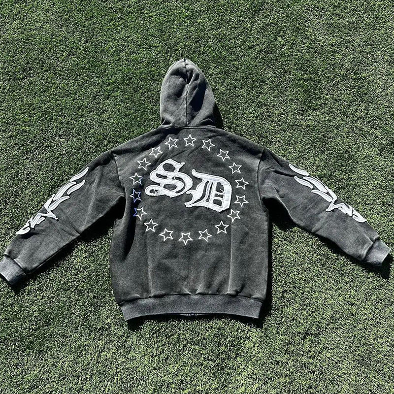 【U LAN】Diart Embroidery Over Hood Custom-3D-Embroidery-Applique-