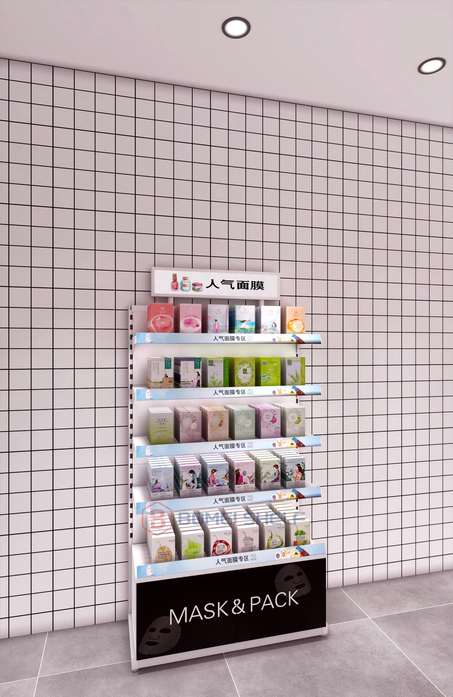 Buy Customized Beauty Display Stand Skincare Products Shop Shelf ...
