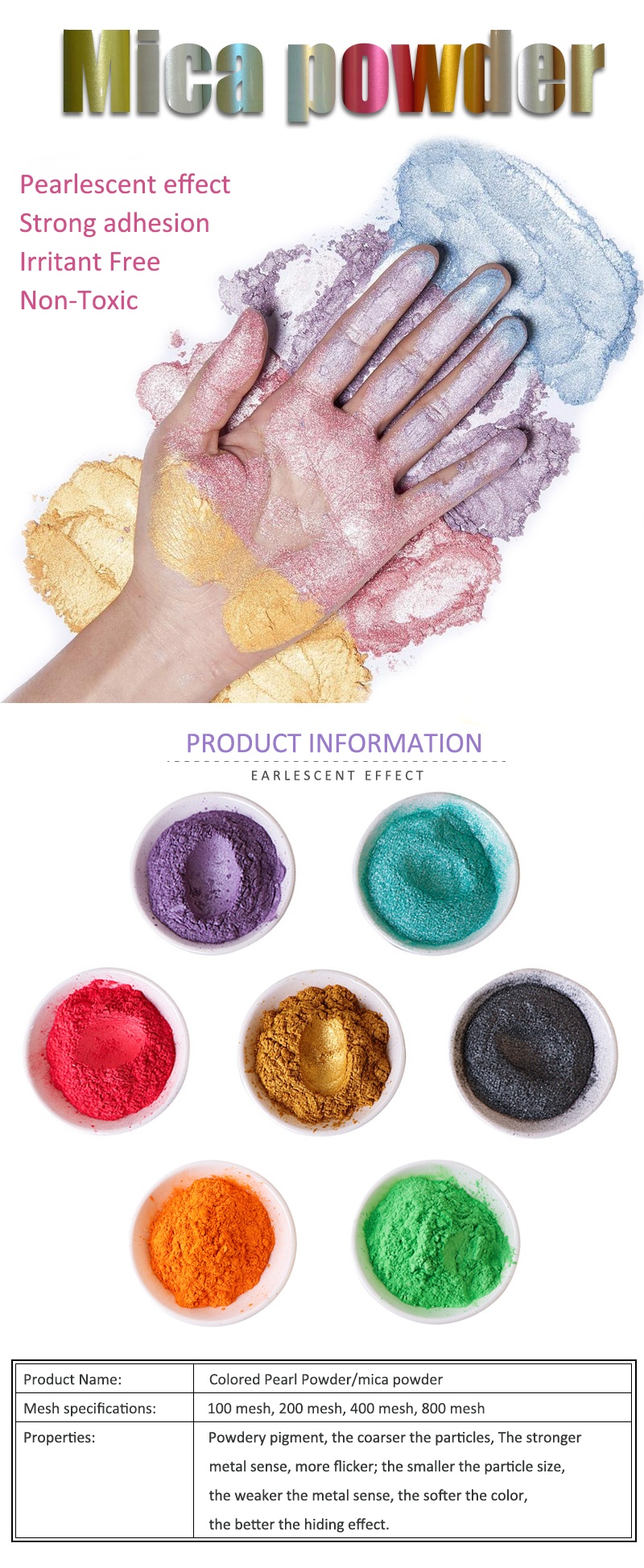 Buy Natural Cosmetic Grade Mica Powders, Soap Making Colored Mica And  Powder Pigment from Huaian Chenhui Chemical Co., Ltd., China