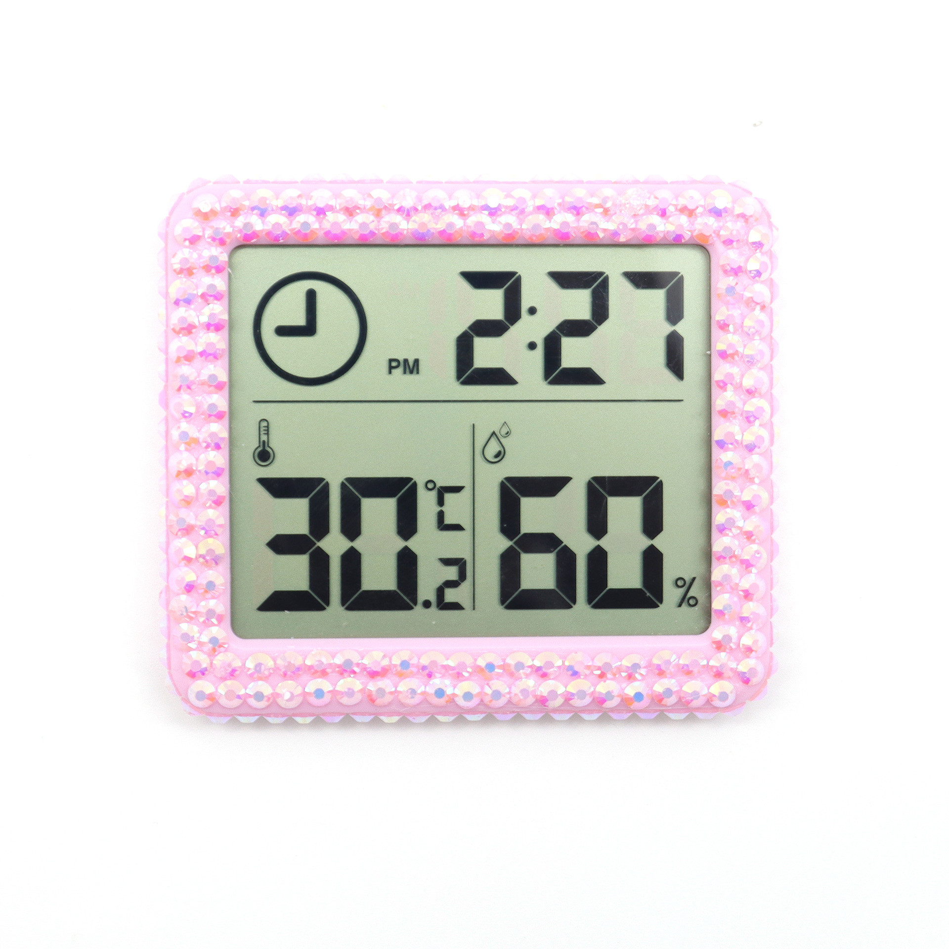 Buy Diy Small Rhinestones Digital Hygrometer Eyelash Extension Beauty ...