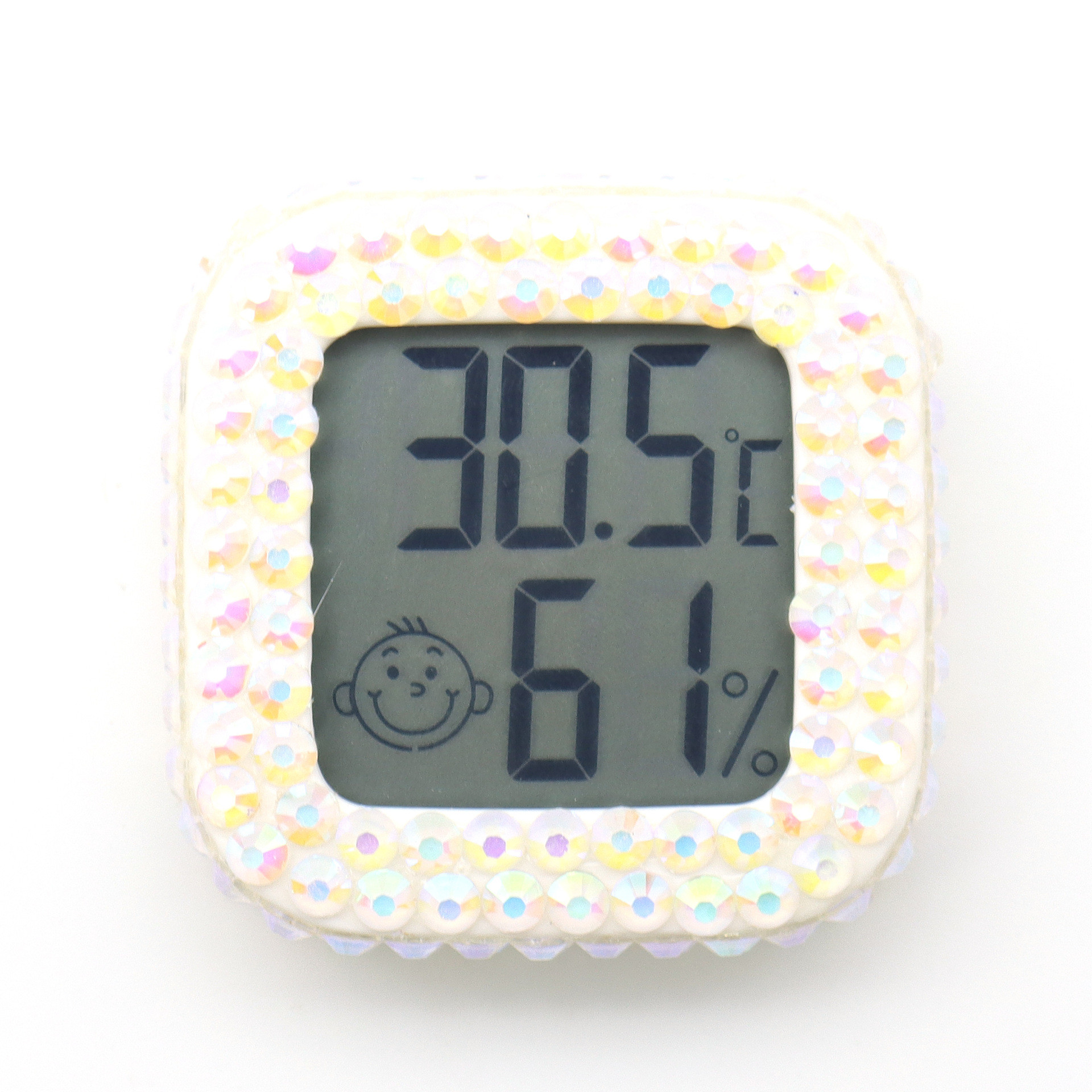 Buy Diy Small Rhinestones Digital Hygrometer Eyelash Extension Beauty ...