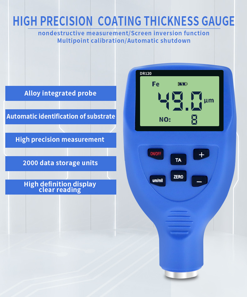 Buy Dr120 Surface Coating Thickness Gauge Meter For Car Paint Coating ...
