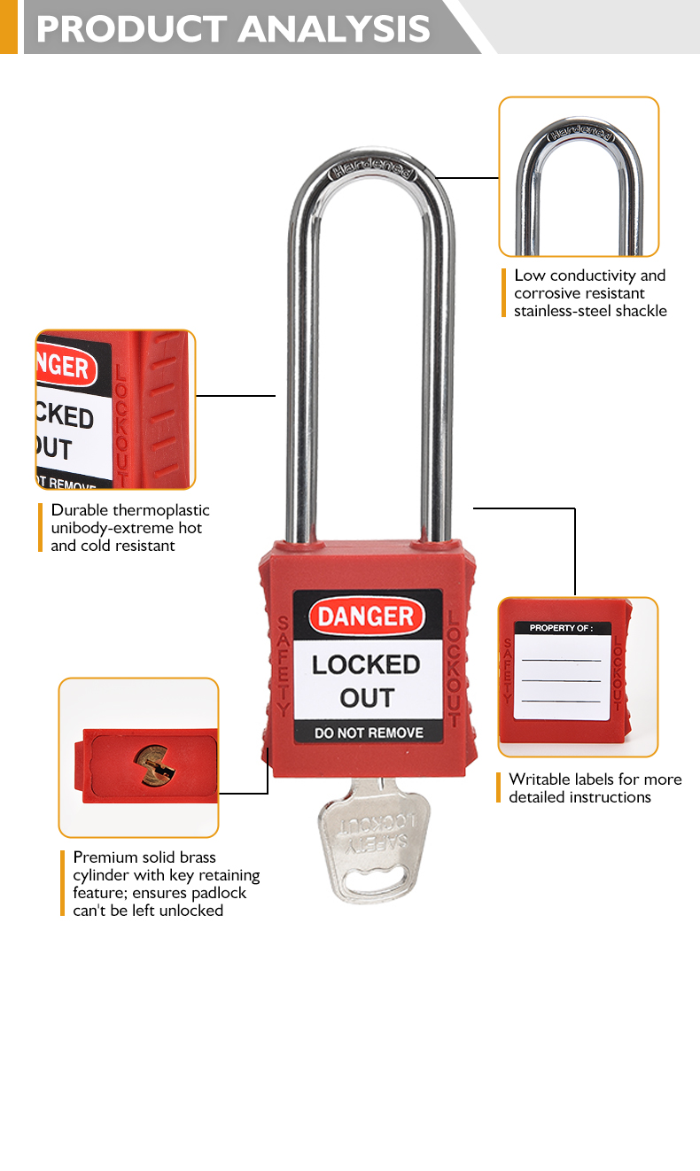 Buy Elecpopular New Types Steel Metal Shackle Abs Lock Body Plastic ...