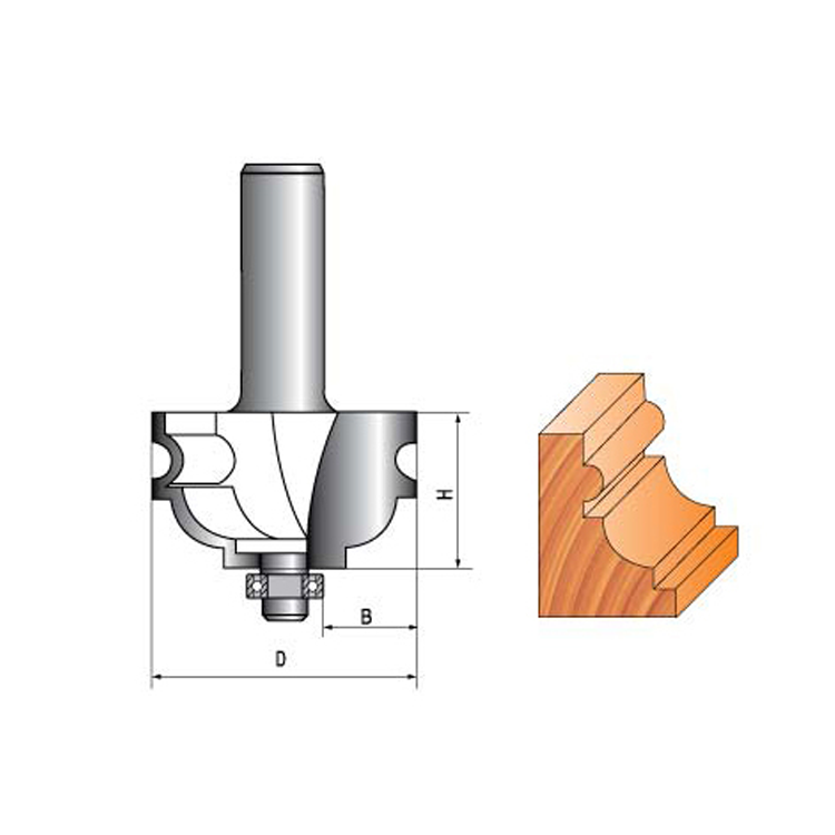 Buy Face Mould Bit Architectural Molding Router Bit - 1/2 Shank from ...