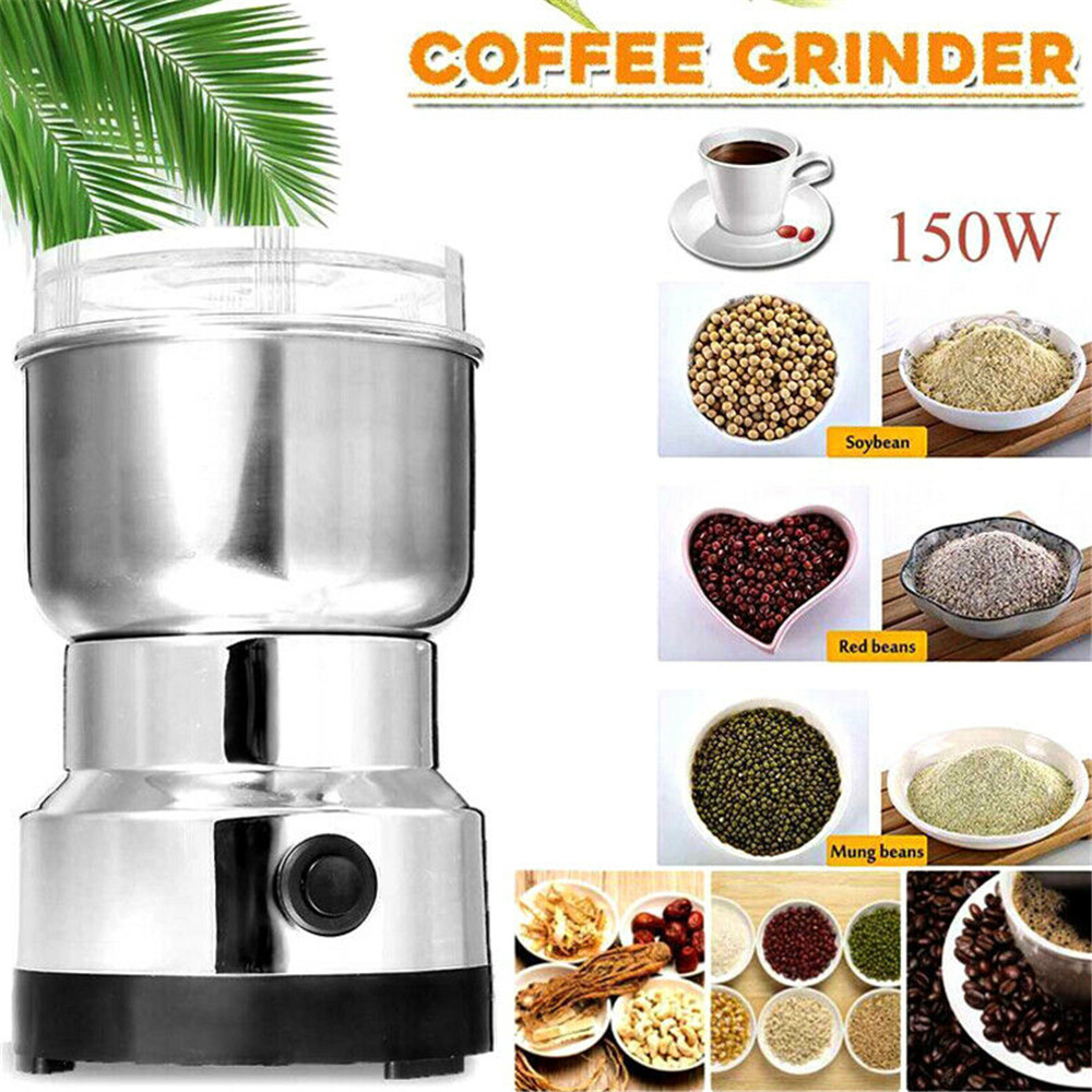 Electric Stainless Steel Coffee Bean Grinder Home Grinding Milling