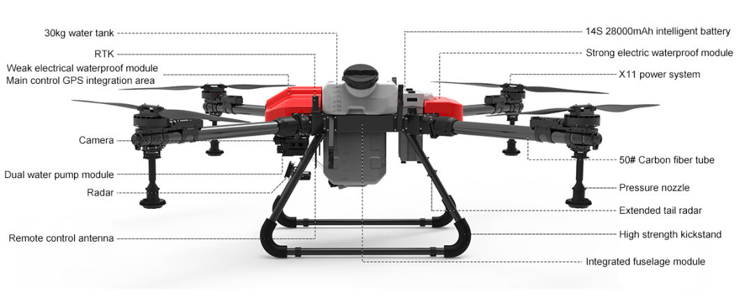 Buy Folding Agricultural Drone Agriculture Sprayer Uav 30l Precision ...