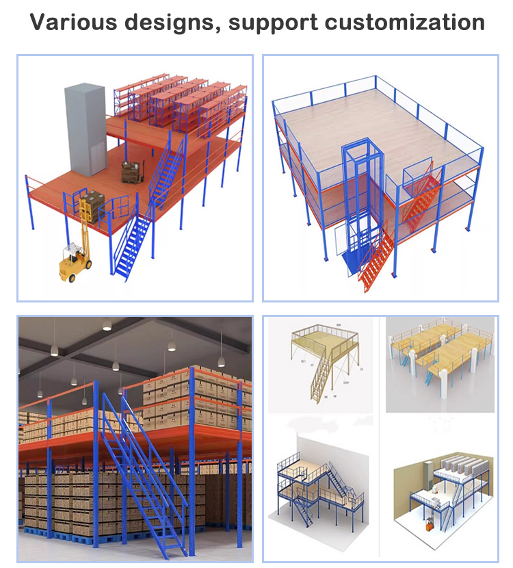 Buy Free Design Steel Mezzanine Floor Multi-tier Warehouse Racking ...