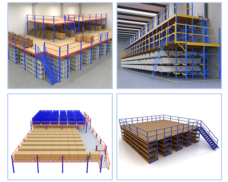Buy Free Design Steel Mezzanine Floor Multi-tier Warehouse Racking ...