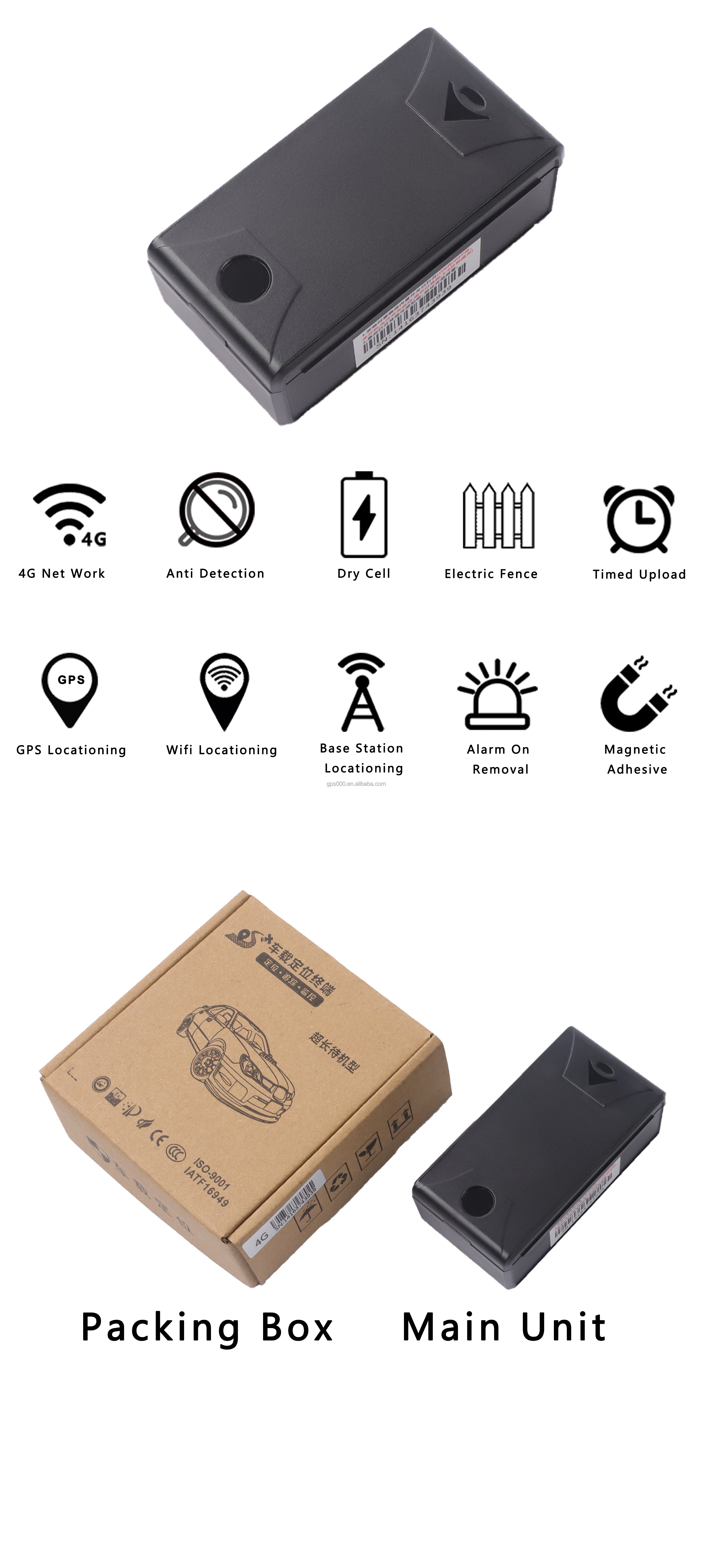 Buy Geo-fence Gps Tracker Car Ag18 Support Wifi Positioning Wireless ...