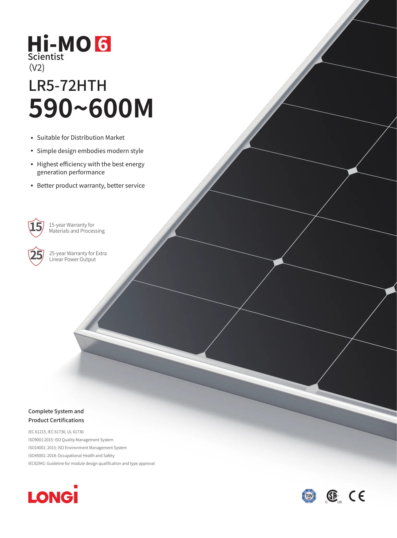 Buy Good Price Monocrystalline Solar Panels Longi Solar Module Himo 5 6 ...