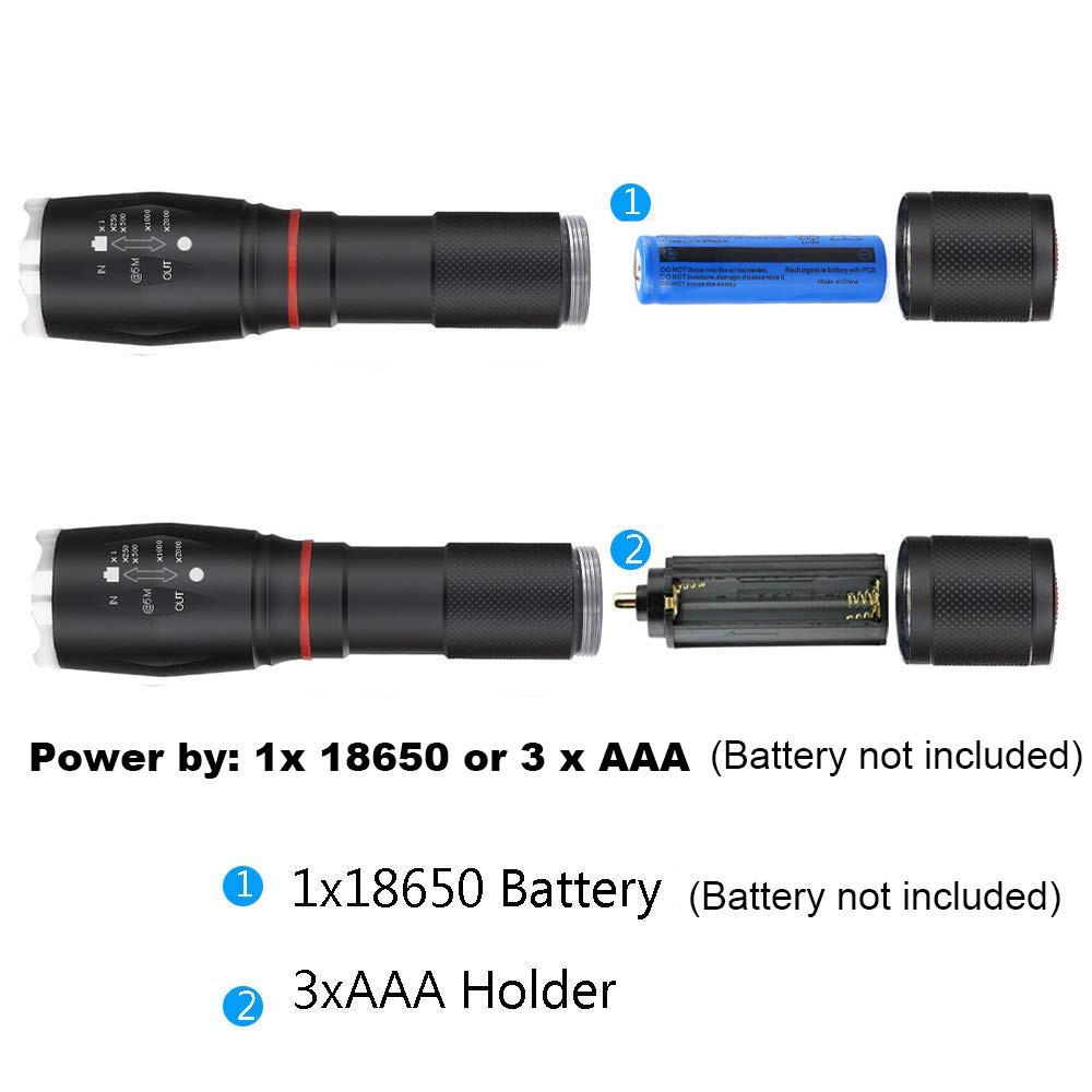 Buy High Power Red Strobe 10w 7 Lighting Modes Led Flashlight Torch