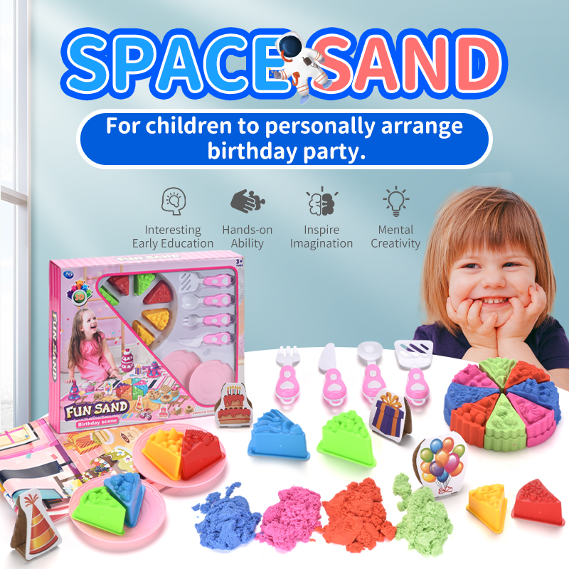 Premium Photo  The layout of childrens kinetic sand and molds for