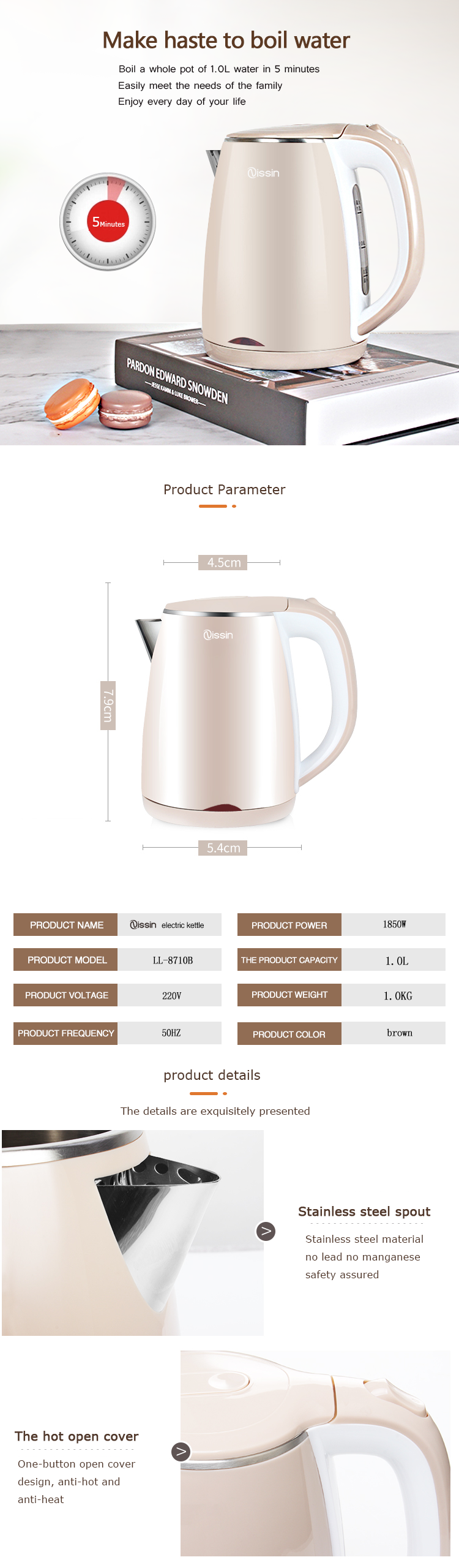 Stainless Steel Big Electric Tea Kettle on Sale Personal CB Cordless 1.8L  Fast Boil Water - China Specification Electric Water Kettle and Square  Electric Kettle Wholesale price