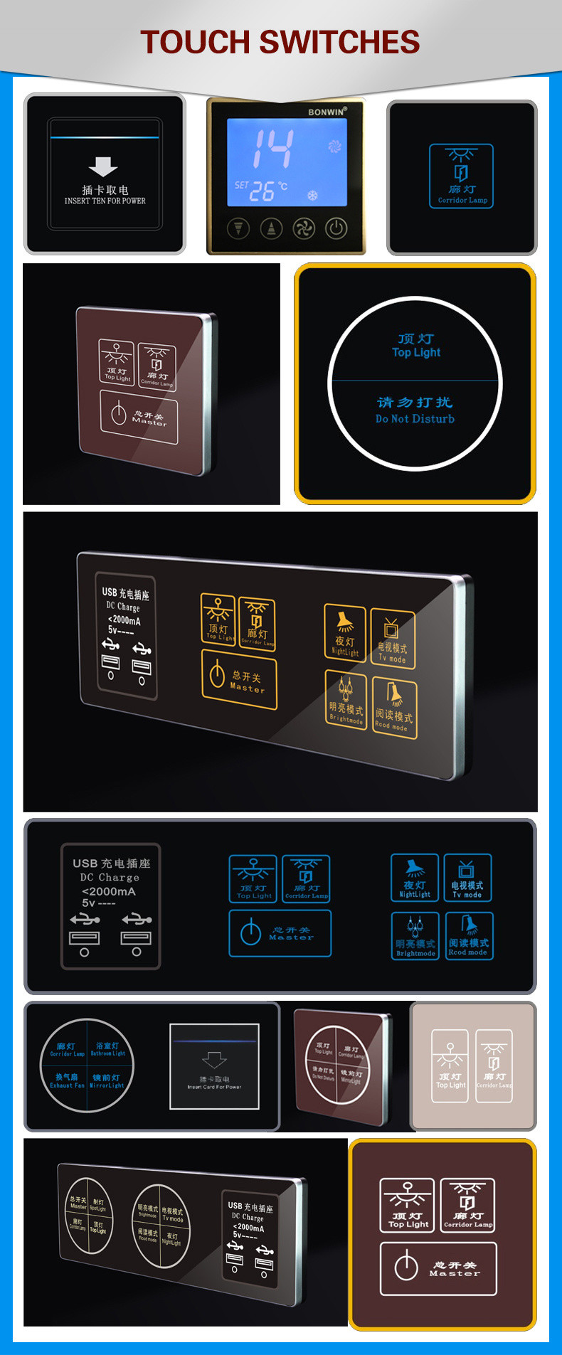 Buy Hotel Guestroom Intelligent Control System With Room Management ...