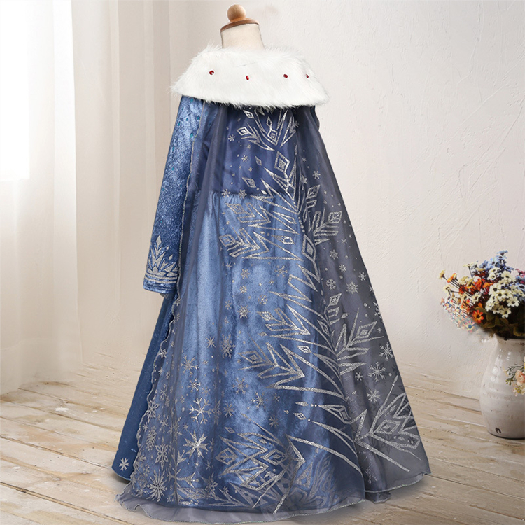 elsa winter dress Girls Christmas Dress Princess of Arendelle Elsa the Snow Queen Costume Dress