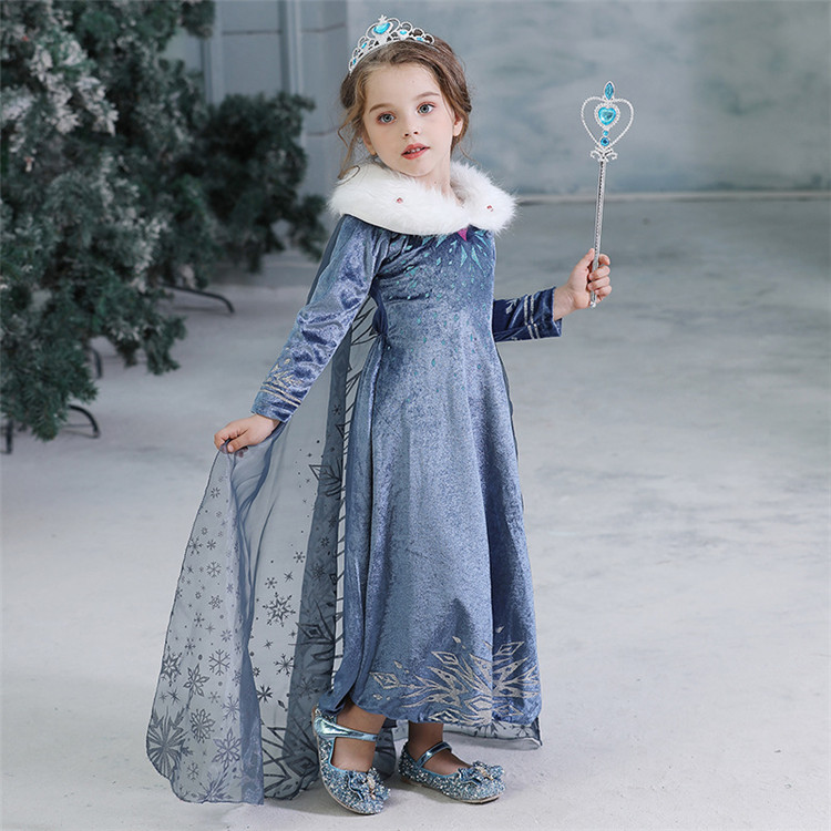 Kids Dresses For Girl Baby Long Party Sleeping Beauty Cosplay Costume Anna  Elsa Dress Girl Princes