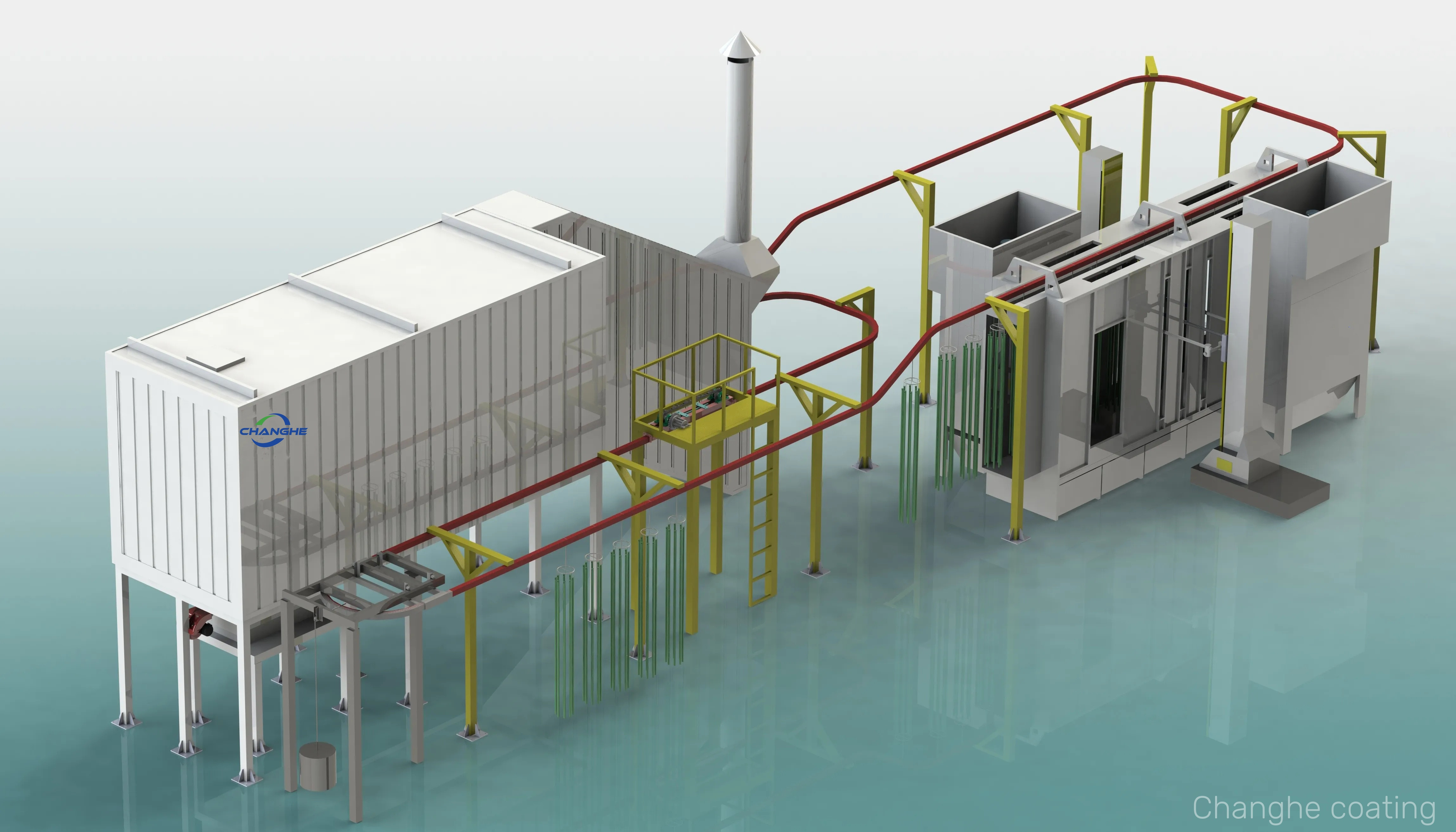 Buy Industrial Electrostatic Powder Coating Line Automatic Spray Paint ...