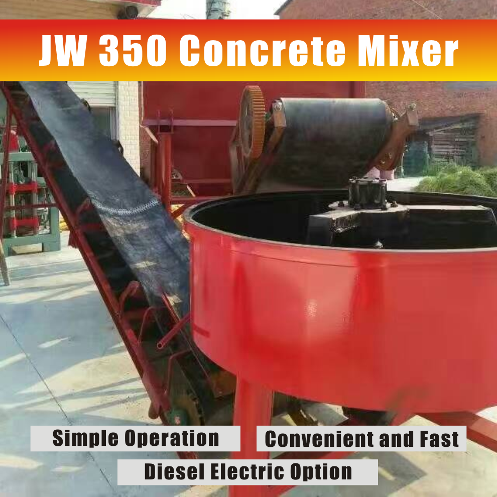 Buy Jw350 Large Pan Mixer Concrete Cement Mixer For Construction