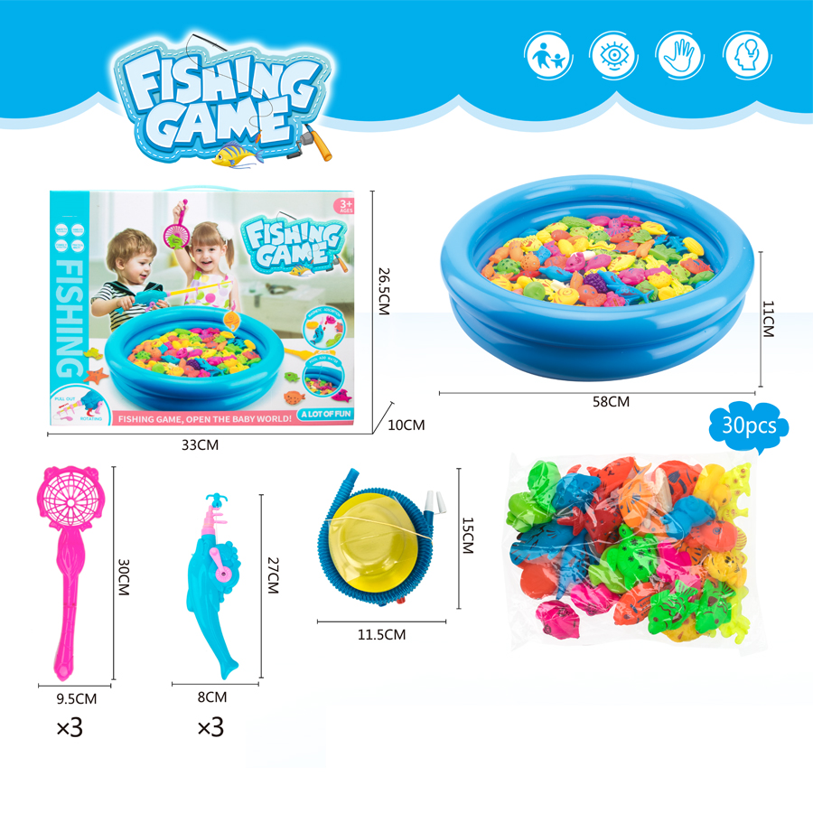 Buy Kids Interesting Fishing Game Sets Table Game Toy Inflatable